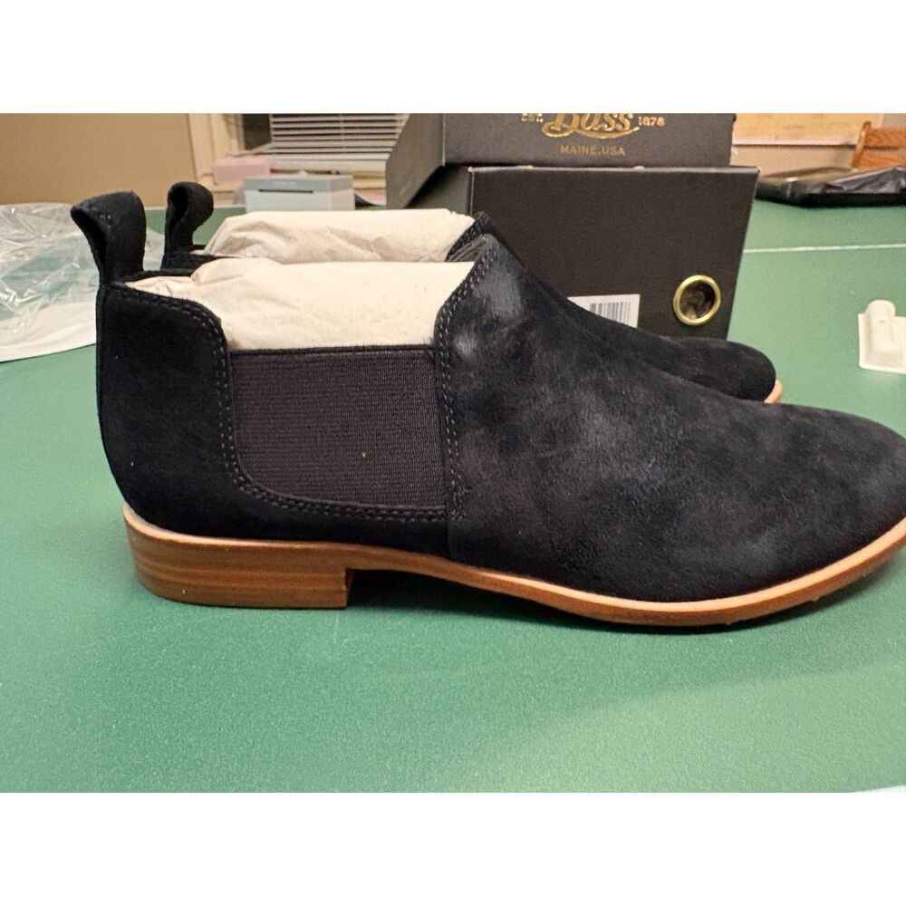 G.H. Bass & Co. "Brooke" Black Suede Chelsea Ankle Boots